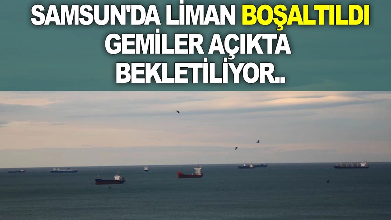 Samsun'da Liman Boşaltıldı ! Gemiler Liman Dışına demirledi..