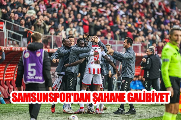 Samsunspor'dan muhteşem galibiyet