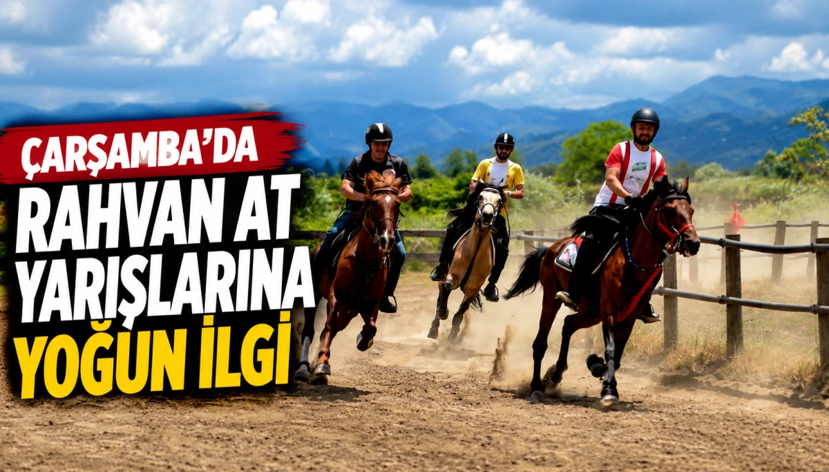 Çarşamba’da Rahvan At Yarışlarına Yoğun İlgi