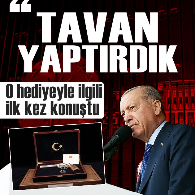 Cumhurbaşkanı Erdoğan Samsun'da hediye silahlar için ilk kez konuştu