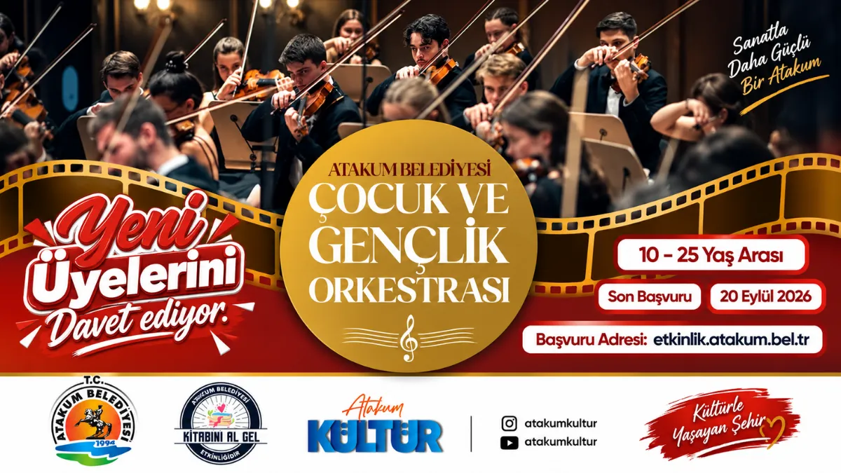 Atakum Belediyesi Çocuk ve Gençlik Orkestrası yeni üyelerini bekliyor