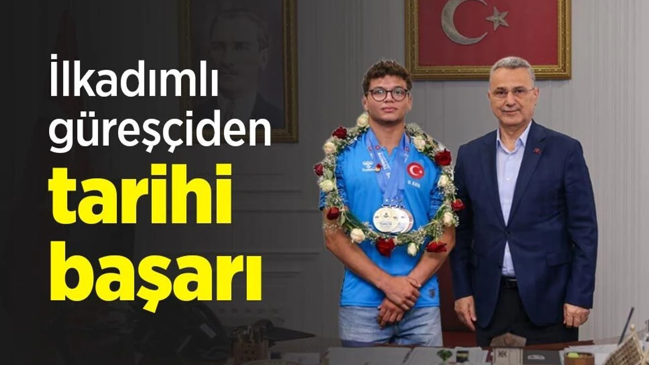İlkadımlı güreşçiden Üstün  başarı