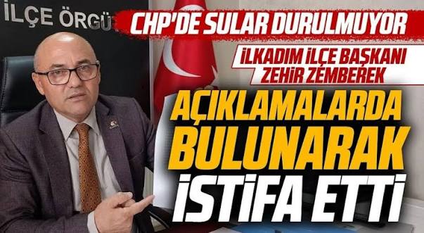 Samsun CHP İl başkanına Tepki :İlçe başkanı istifa etti